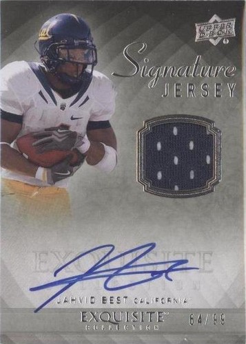 2010 Upper Deck Exquisite Collection Jahvid Best #ESJ-JB