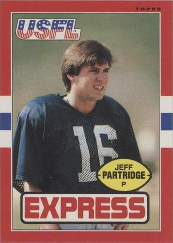 1985 Topps USFL Jeff Partridge #61