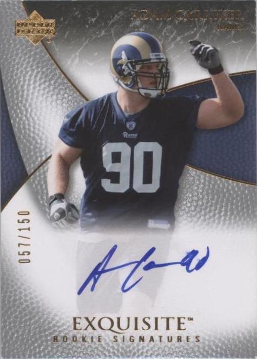 2007 Upper Deck Exquisite Collection Adam Carriker #62