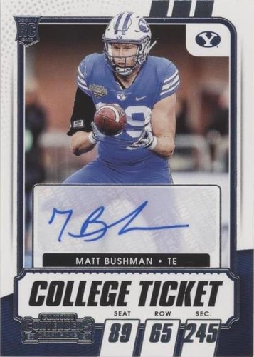 2021 Panini Contenders Draft Picks Matt Bushman #171