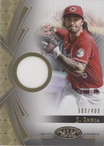 2025 Topps Tier One Jonathan India Autographed Jumbo Relic Card 
