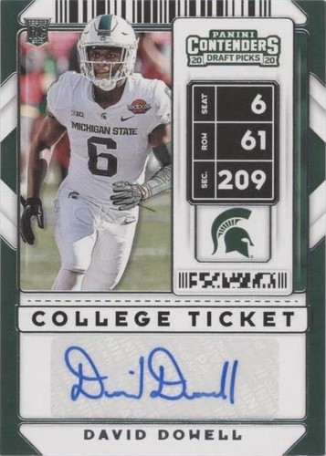 2020 Panini Contenders Draft Picks David Dowell #257