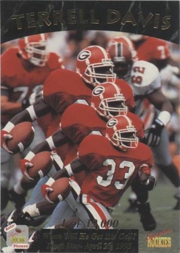Terrell Davis #33 Georgia Bulldogs Signed 8