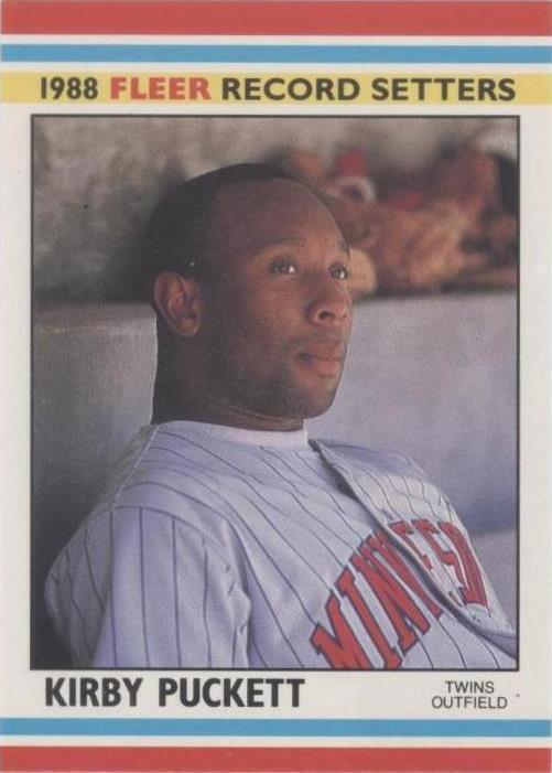 Fleer Baseball Record Setters 1988 - Kirby Puckett #29