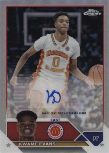 2023 Topps Chrome McDonald's All American - Kj Evans #CA-KE