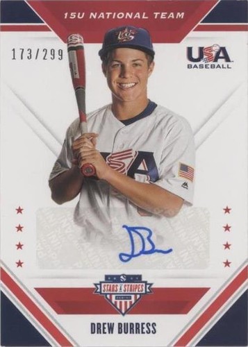 2020 Panini USA Baseball Stars & Stripes - Drew Burress #15U-DB