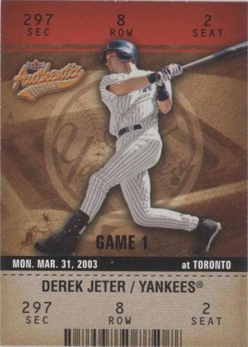 2003 Fleer Authentix - Derek Jeter #1