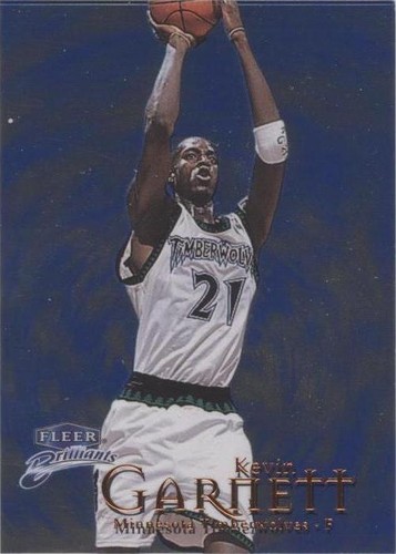 【NBA】98-99 Flair showcase Kevin Garnett 1998-99 Fleer Flair Showcase Basketball Base Card #34 Kevin