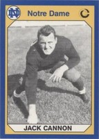 1990 Collegiate Collection University of Notre Dame Jack Cannon #106