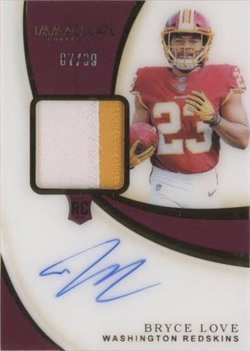 2019 Panini Immaculate Collection Bryce Love #126