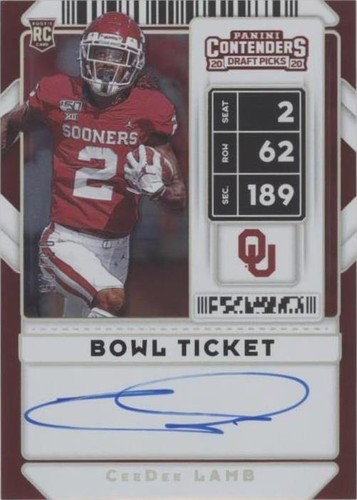 2020 Panini Contenders Draft Picks CeeDee Lamb #106