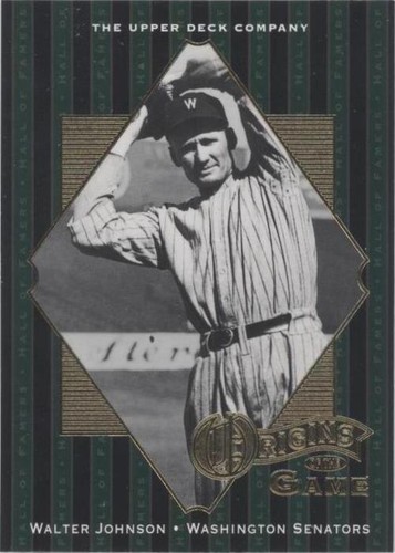 2001 Upper Deck Hall of Famers - Walter Johnson #55