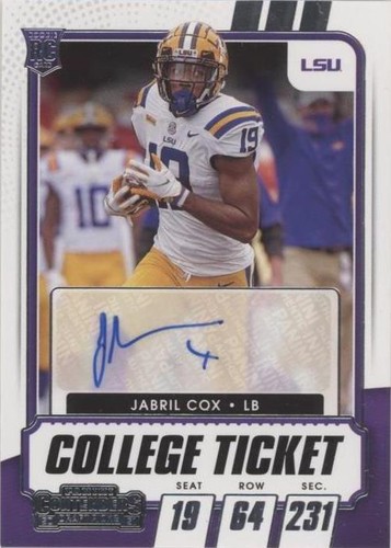 2021 Panini Contenders Draft Picks Jabril Cox #201