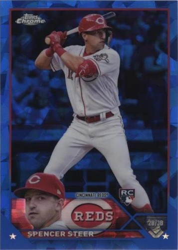 2023 Topps Chrome Sapphire Edition - Spencer Steer #489