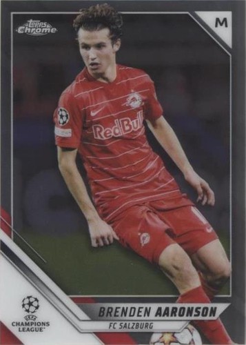 2021-22 Topps Chrome UCL Brenden Aaronson #97