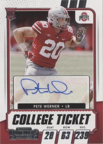 2021 Panini Contenders Draft Picks Pete Werner #163