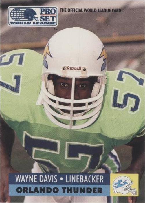1991 Pro Set WLAF Wayne Davis #112