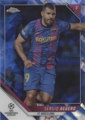 2021-22 Topps Chrome UCL Sapphire Edition Sergio Aguero #39
