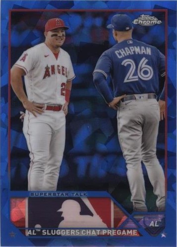 2023 Topps Chrome Update Series Sapphire Edition - Matt Chapman Mike Trout #USCS313