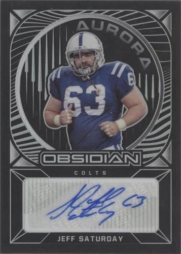 2021 Panini Obsidian Jeff Saturday #AA-JS