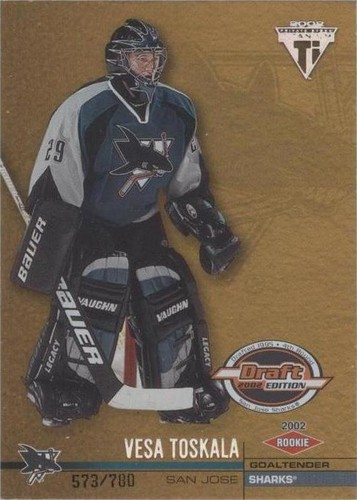 2001-02 Pacific Private Stock Titanium Draft Edition - Vesa Toskala #166