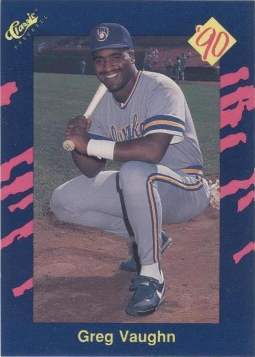 Greg Vaughn Baseball 1990 Season Sports Trading Cards Greg Vaughn Baseball 1990 Season Sports Trading Cards