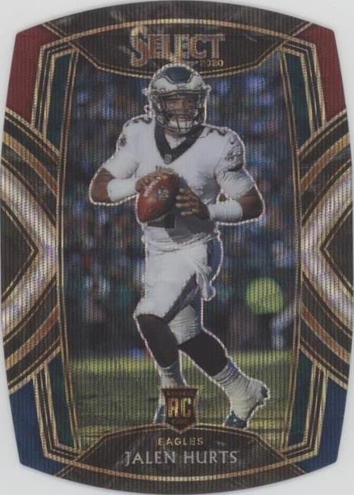 2020 Panini Select - Club Level Tri-Color Prizm Die-Cut #250 Jalen Hurts (RC)
