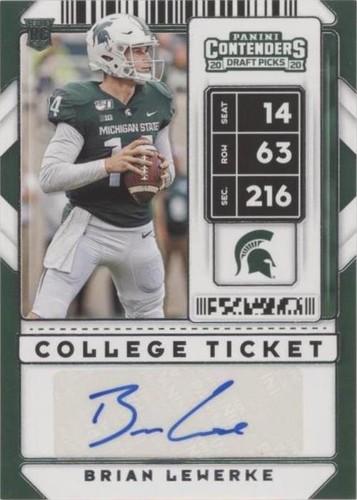 2020 Panini Contenders Draft Picks Brian Lewerke #150