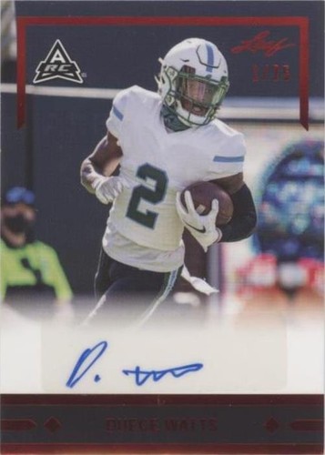 2021 Leaf Memories Duece Watts #GLR-DW1