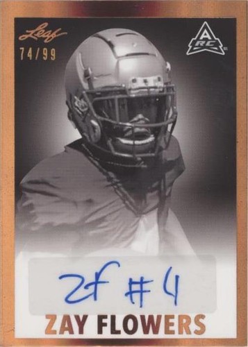 2021 Leaf Memories Zay Flowers #BW-ZF1