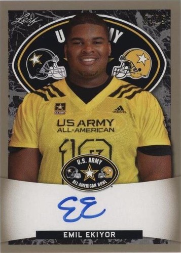 2018 Leaf Metal U.S. Army All-American Bowl Emil Ekiyor #ATA-EE1