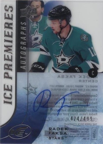 2015-16 Upper Deck Ice - Radek Faksa #IPA-RF