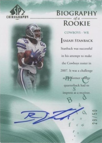 2007 SP Chirography Isaiah Stanback #BOR-IS