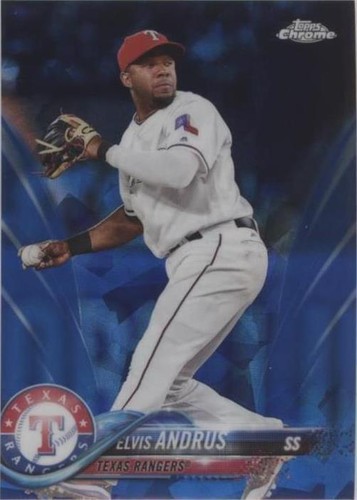 2018 Topps Chrome Sapphire Edition - Elvis Andrus #323