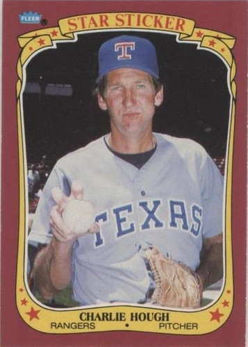 1986 Fleer Star Stickers - Charlie Hough #61