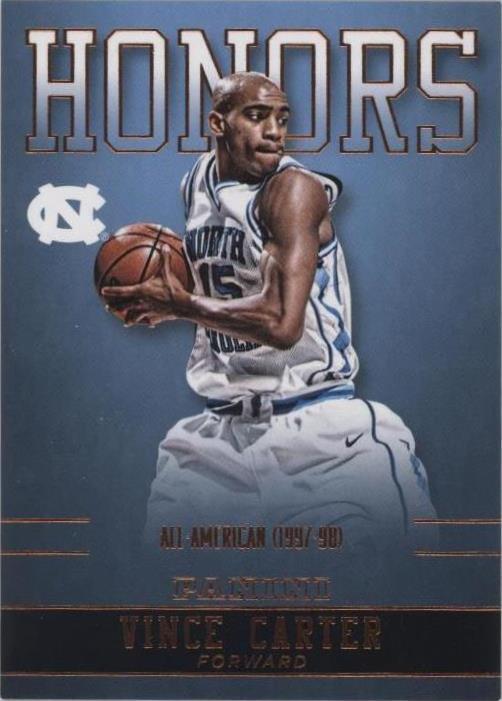2016 Panini North Carolina смоляные каблуки - Винс Картер #VC-NC