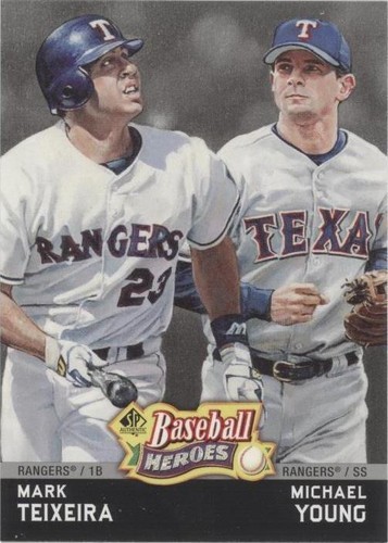 2006 SP Authentic - Mark Teixeira Michael Young #SPAH-54
