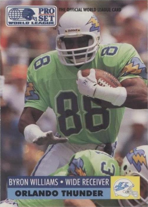 1991 Pro Set WLAF Byron Williams #120