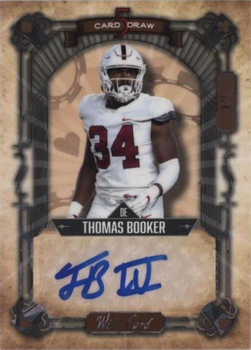 2022 Wild Card 5 Card Draw Thomas Booker #5CDCN-46