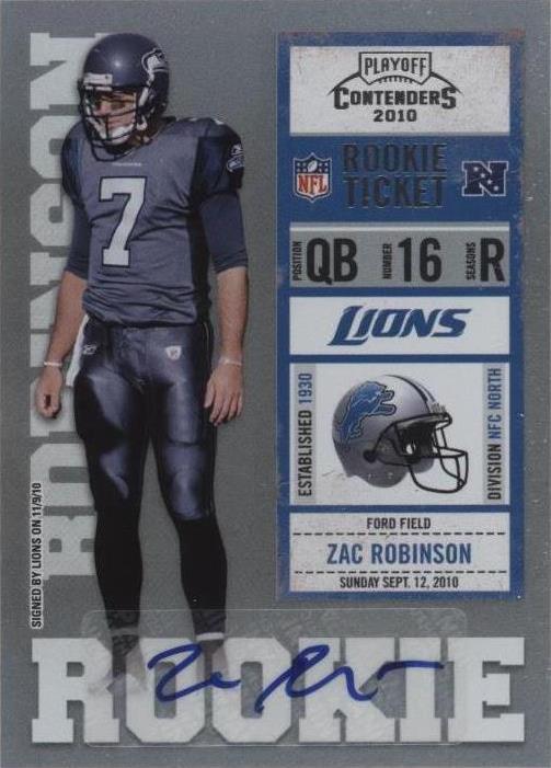 2010 Playoff Contenders Zac Robinson #200