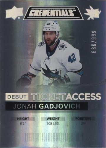 2021-22 Upper Deck Credentials - Jonah Gadjovich #61