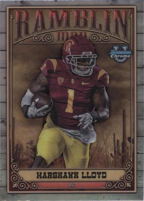 2023 Bowman University Chrome Marshawn Lloyd #RM-9