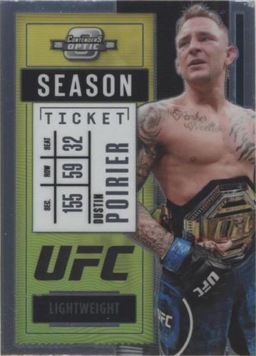 Dustin Poirier UFC Red Prizm Octagon Signatures autograph 29