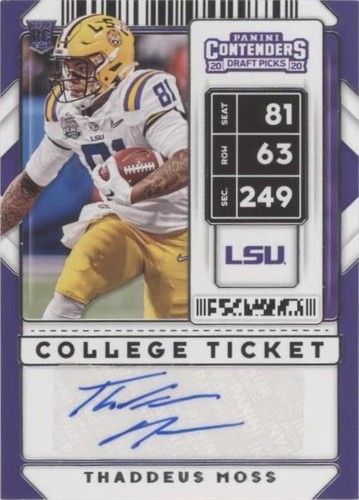 2020 Panini Contenders Draft Picks Thaddeus Moss #325