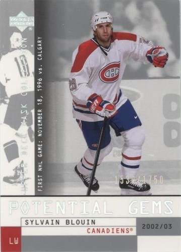 2002-03 Upper Deck Mask Collection - Sylvain Blouin #123