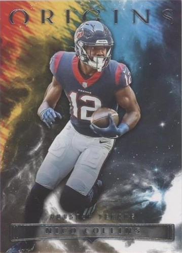 2023 Panini Select #228 Nico Collins Club Level Blue-Gold Prizm