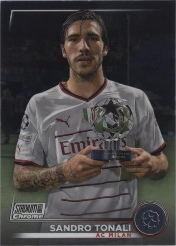 2022-23 Topps Stadium Club Chrome UEFA Club Competitions Sandro Tonali #8