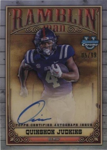 2023 Bowman University Chrome Quinshon Judkins #RMA-QJ