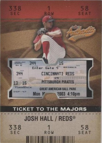 2003 Fleer Authentix - Josh Hall #112