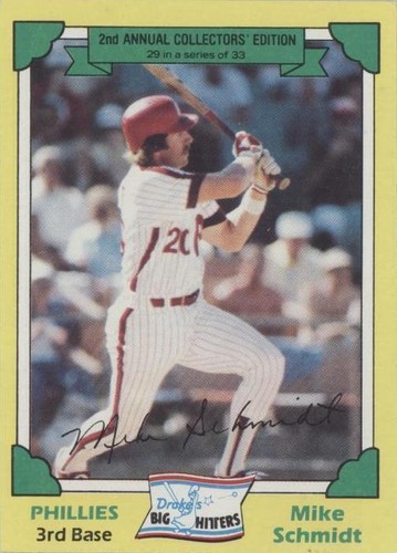 1982 Topps Drake's Big Hitters - Mike Schmidt #29